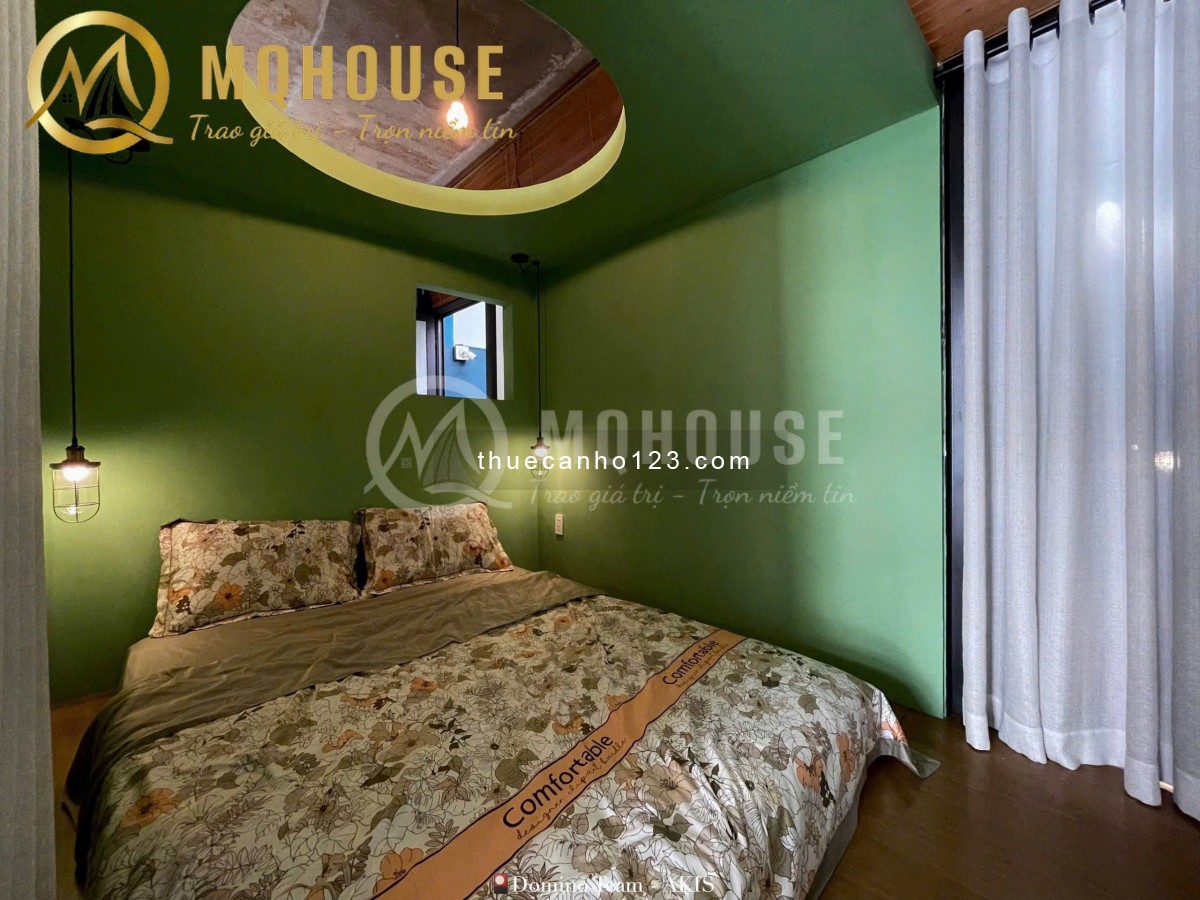 Căn hộ 2 phòng ngủ tách bếp full nội thất cửa sổ trời ban công 45m² gần Nhà Hát Thành Phố