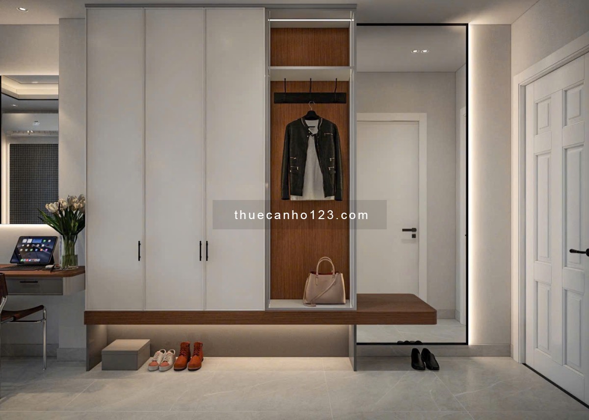 Căn hộ 2 phòng ngủ tách bếp full nội thất cửa sổ trời ban công 45m² gần Nhà Hát Thành Phố