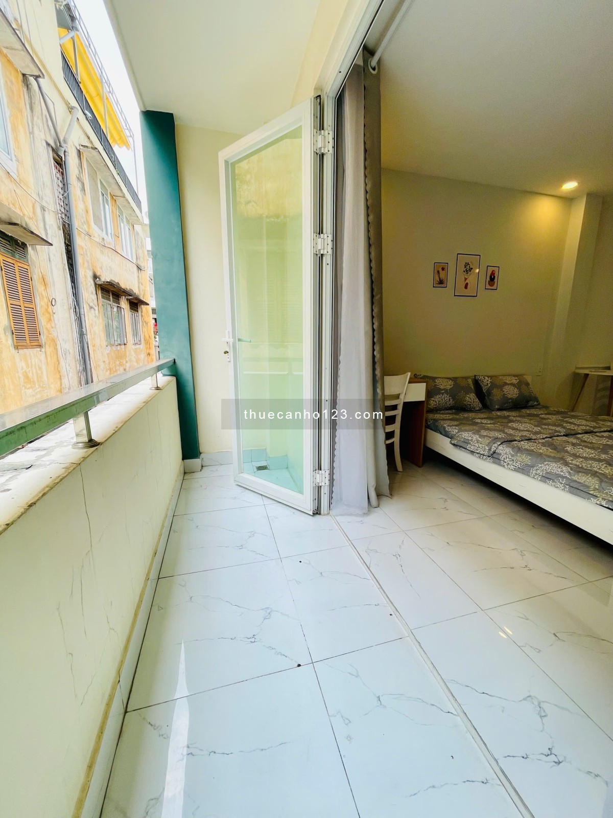 Cho thuê studio ban công lớn Q1, gần chợ Bến Thành, Bitexco, ngã sáu Phù Đổng, công viên 23/9,....