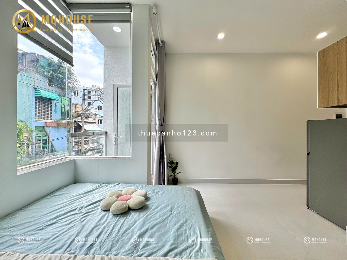 CHO THUÊ CĂN HỘ MINI STUDIO BAN CÔNG FULL NỘI THẤT ĐẸP GẦN ETOWN CỘNG HÒA