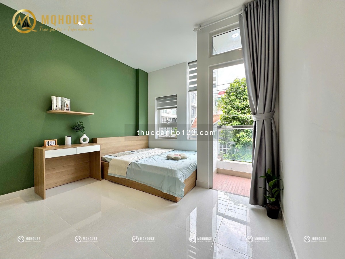 CHO THUÊ CĂN HỘ MINI STUDIO BAN CÔNG FULL NỘI THẤT ĐẸP GẦN ETOWN CỘNG HÒA