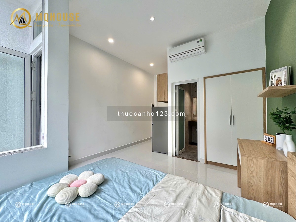 CHO THUÊ CĂN HỘ MINI STUDIO BAN CÔNG FULL NỘI THẤT ĐẸP GẦN ETOWN CỘNG HÒA