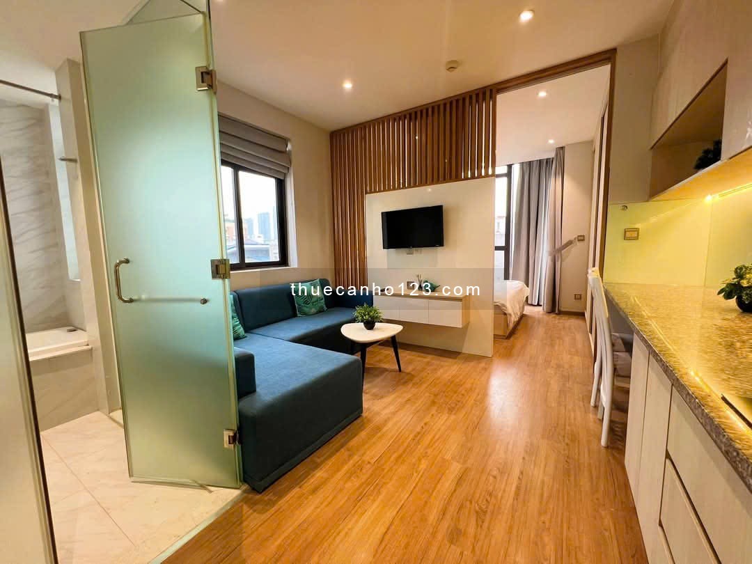 Căn hộ 1PN tách bếp, full nội thất, máy giặt riêng, toà nhà thanh máy, gần Hoàng Sa, Trường Sa, Q1,3