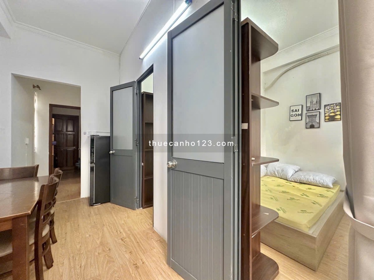 Căn hộ cho thuê Q1 2PN - 50m2 tại trung tâm quận 1 đường Mạc Đỉnh Chi gần ĐH Xã Hội và Nhân Văn