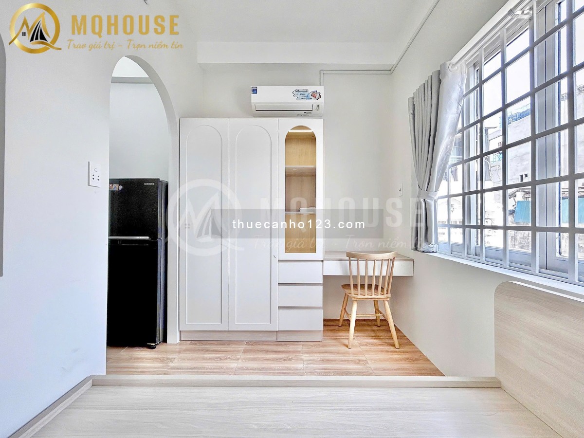 Khai trương CHDV 1PN ban công, cửa sổ siêu đẹp, máy giặt riêng siêu đẹp