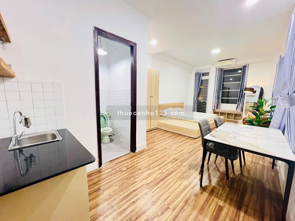 Cho thuê căn hộ Studio Ban công Q4 gần ĐH Luật, ĐH Nguyễn Tất Thành, Cầu Ông Lãnh, cầu Calmette