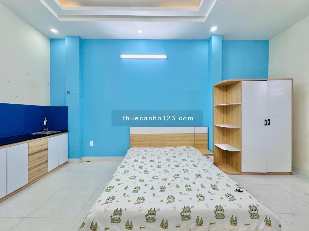 Cho thuê căn hộ Studio Cửa sổ thoáng Q8 gần cầu Nguyễn Văn Cừ, vòng xoay Trung Sơn, chợ Rạch Ông
