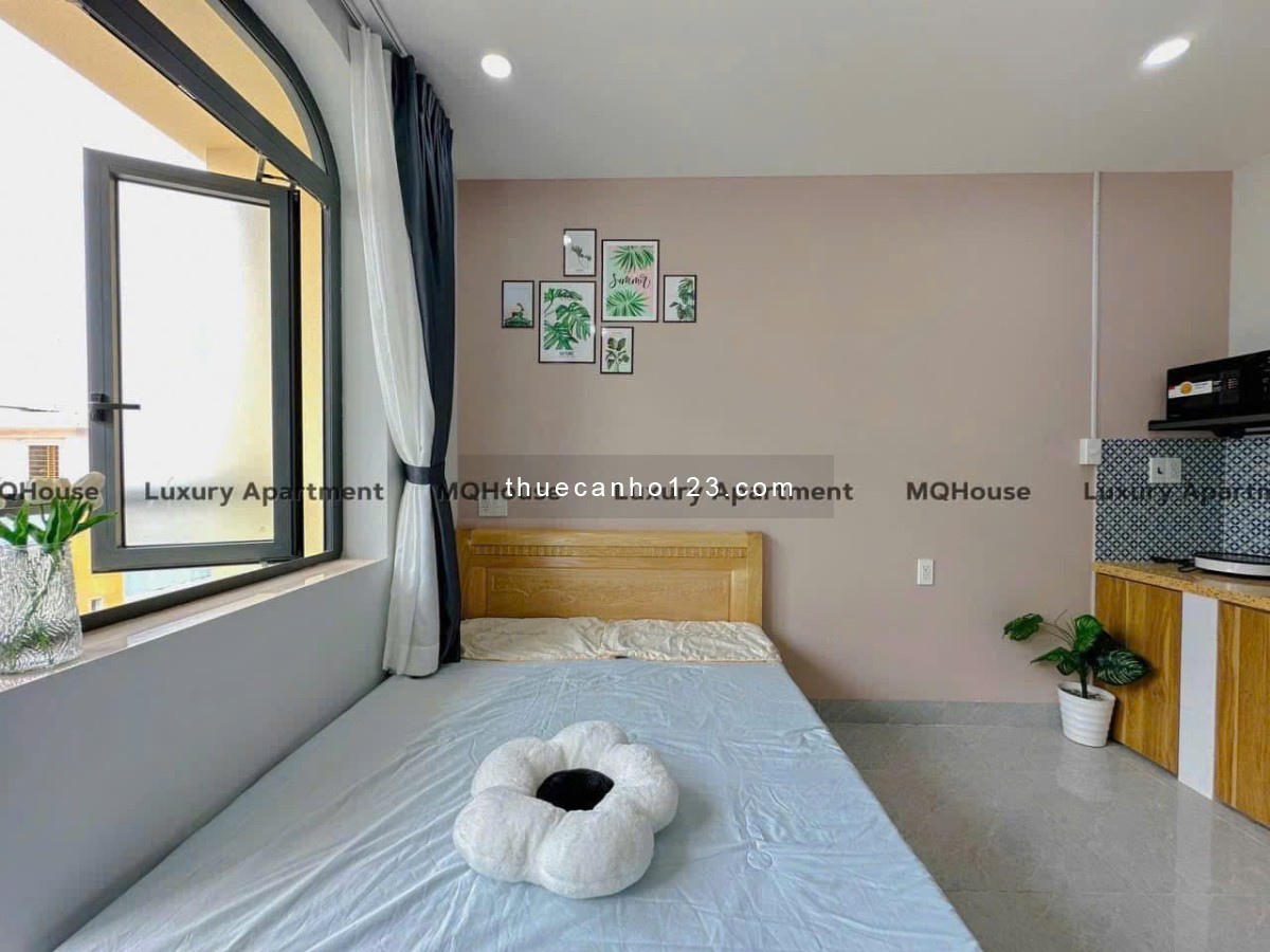 Cho thuê CHDV siêu sang xịn mịn 40m², full nội thất, ban công – đường Nguyễn Văn Đậu, Q. Bình Thạnh