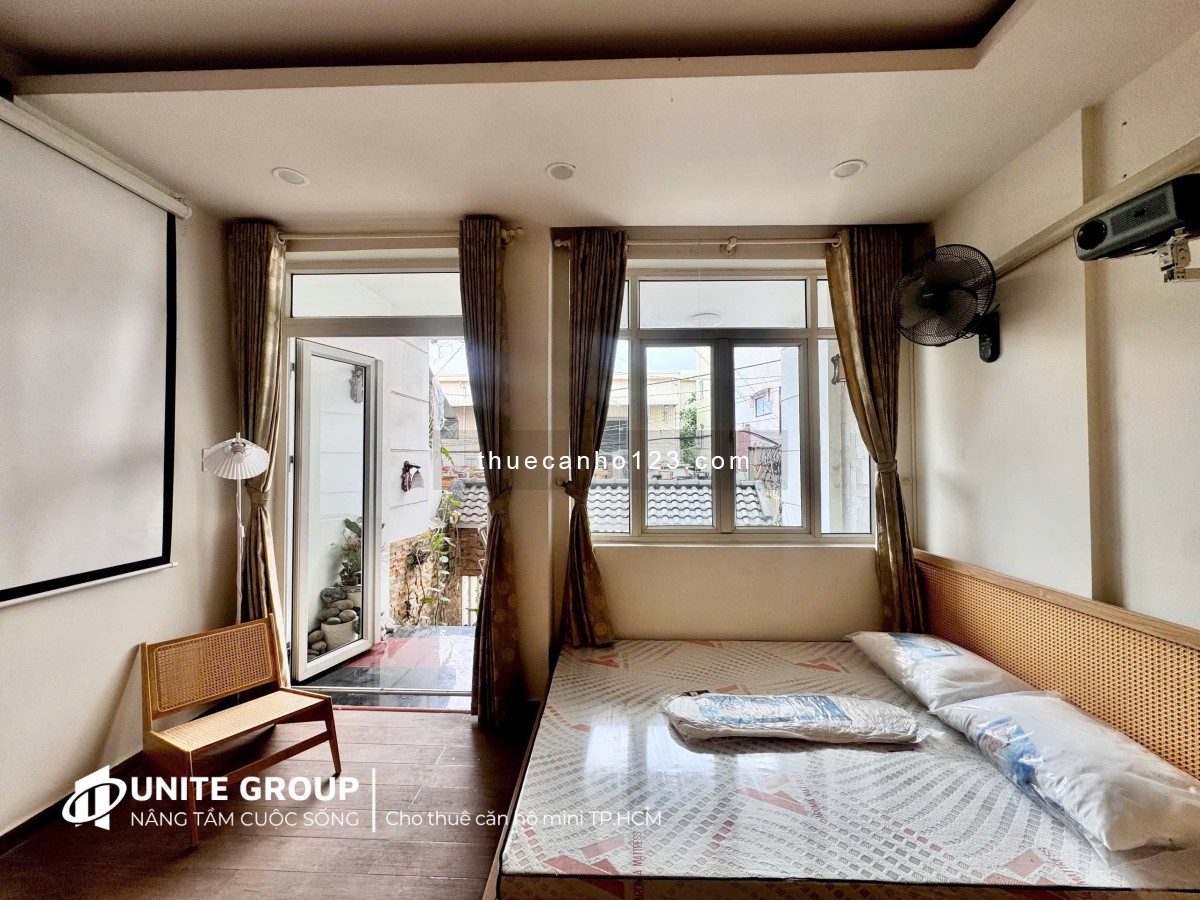 Cho thuê căn hộ 1PN/Studio có ban công, nội thất cao cấp – Gần sân bay Tân Sơn Nhất