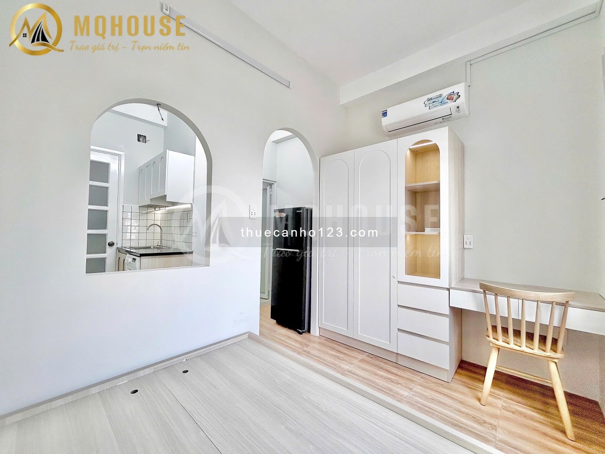 Khai Trương Căn Hộ 1PN Có Ban Công & Cửa Sổ – Full NT, Máy Giặt Riêng – Ngay Co.opmart Nguyễn Kiệm