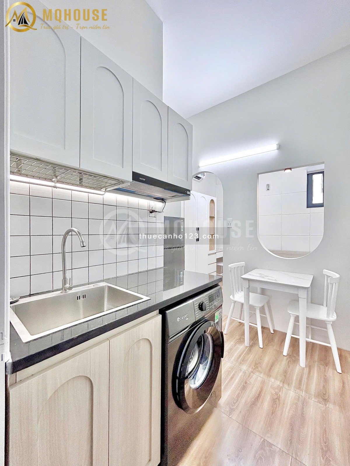 Khai Trương Căn Hộ 1PN Có Ban Công & Cửa Sổ – Full NT, Máy Giặt Riêng – Ngay Co.opmart Nguyễn Kiệm