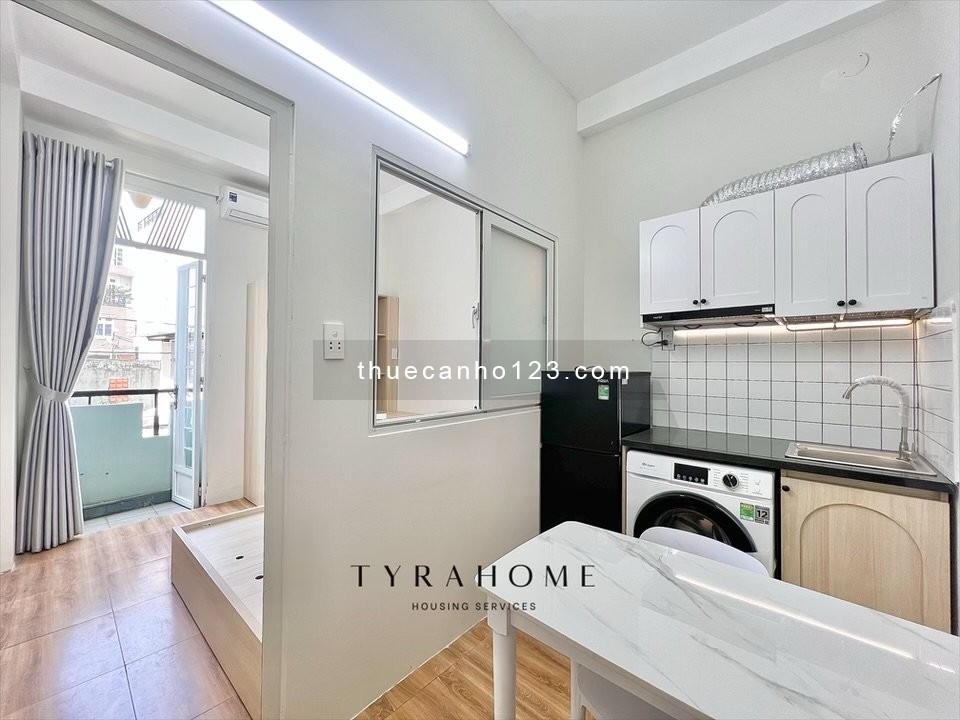 Khai Trương Căn Hộ 1PN Có Ban Công & Cửa Sổ – Full NT, Máy Giặt Riêng – Ngay Co.opmart Nguyễn Kiệm