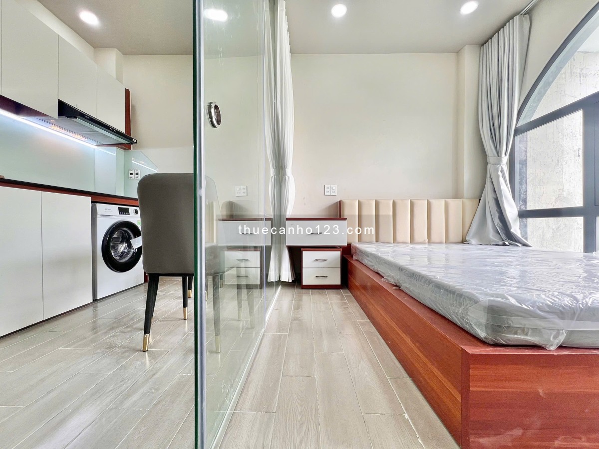 Căn hộ 1pn tách bếp máy giặc riêng thang máy gần cv hoàng văn thụ khu k300 ga t3 quận tân bình