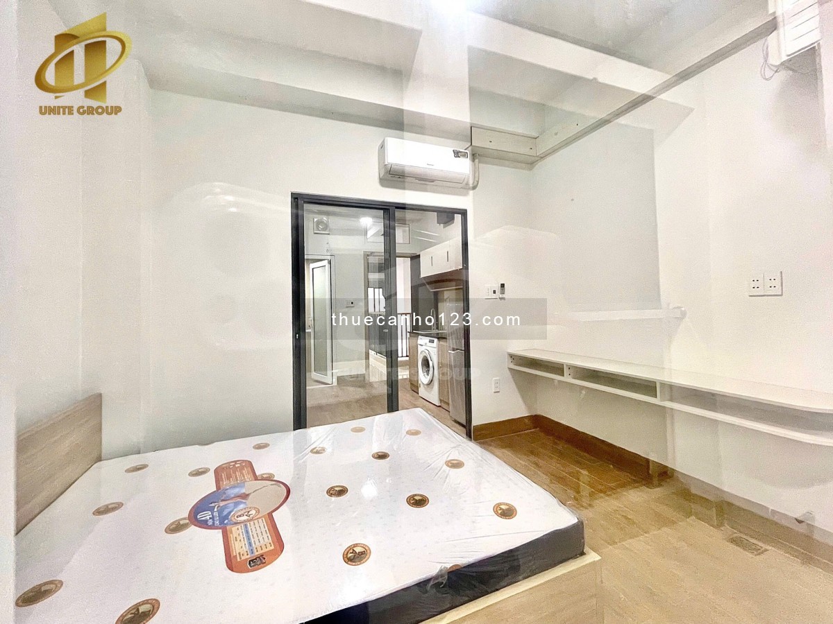 Cho thuê căn hộ 1PN ban công, máy giặt riêng Q4 gần ĐH Luật, ĐH Nguyễn Tất Thành, cầu Kênh Tẻ
