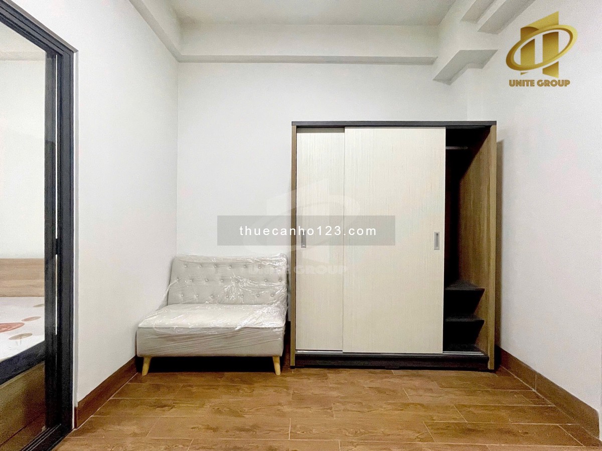 Cho thuê căn hộ 1PN ban công, máy giặt riêng Q4 gần ĐH Luật, ĐH Nguyễn Tất Thành, cầu Kênh Tẻ