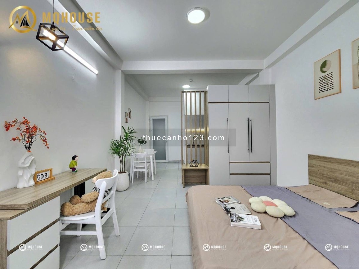 Cho thuê căn hộ Studio tách bếp, mới 100% gần khu K300 – Cầu vượt Hoàng Hoa Thám