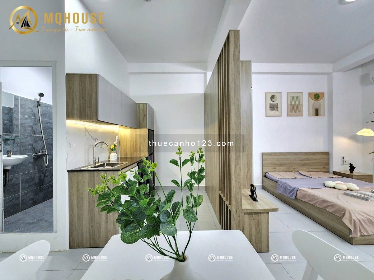 Cho thuê căn hộ Studio tách bếp, mới 100% gần khu K300 – Cầu vượt Hoàng Hoa Thám