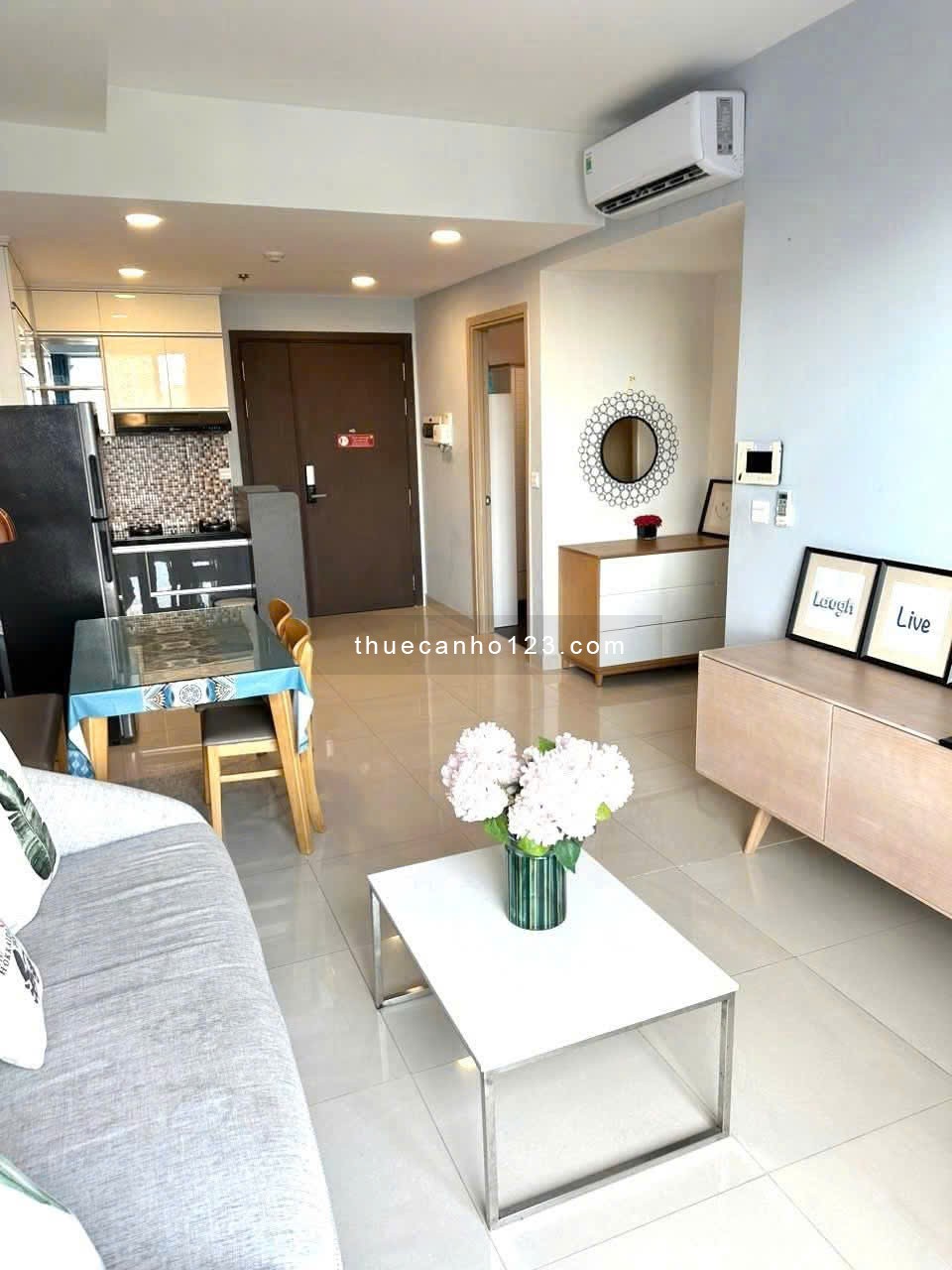 Chung cư Prosper, Phan Văn Hớn, Q12: 74m2, 2p ngủ, full nội thất, 9triệu