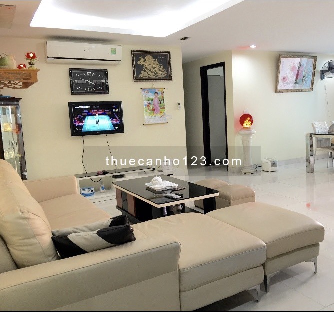 Cho thuê CH Golden Land 275 Nguyễn Trãi 130m, 3 ngủ, full, có slot oto 20 triệu. Lh 0918682528