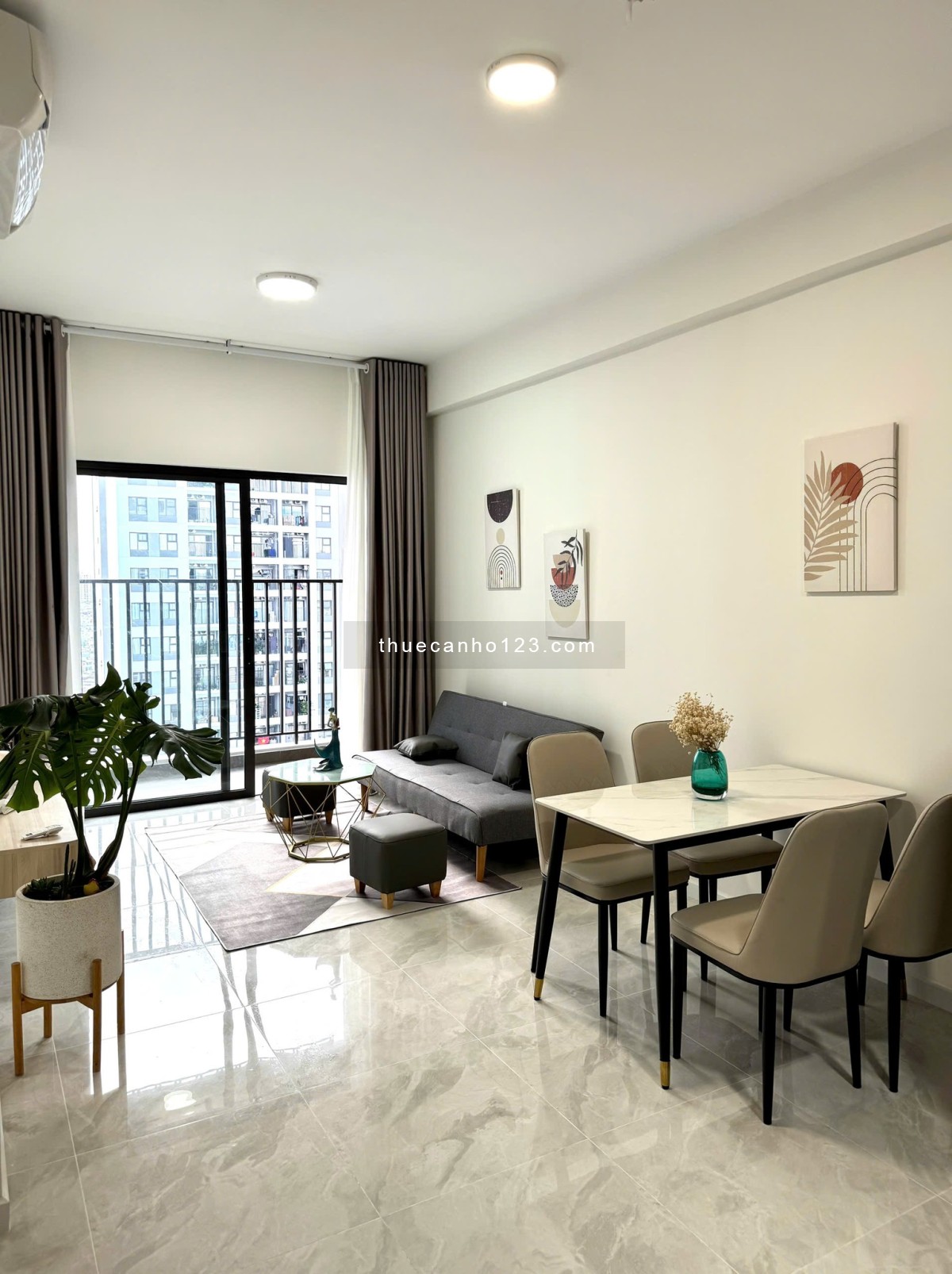 Cho thuê căn hộ 2PN – nội thất cơ bản tại The Privia Khang Điền