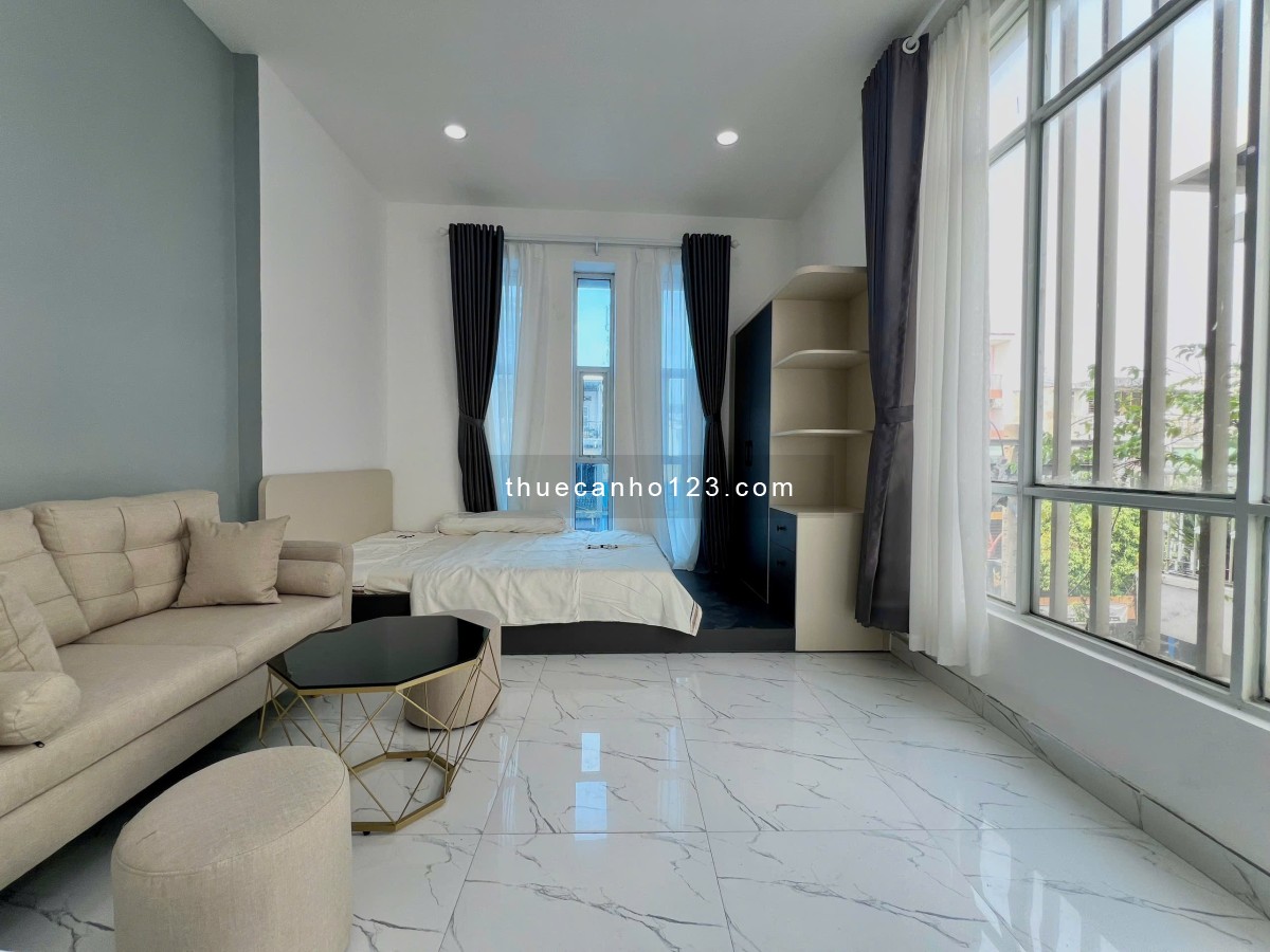 Cho Thuê Căn Hộ 1 Phòng Ngủ Tách Bếp, Cửa Sổ – Full Nội Thất, Máy Giặt Riêng - Gần Cv Lê Thị Riêng