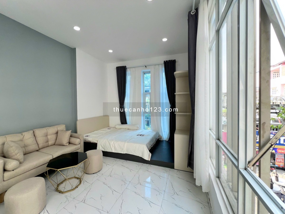 Cho Thuê Căn Hộ 1 Phòng Ngủ Tách Bếp, Cửa Sổ – Full Nội Thất, Máy Giặt Riêng - Gần Cv Lê Thị Riêng