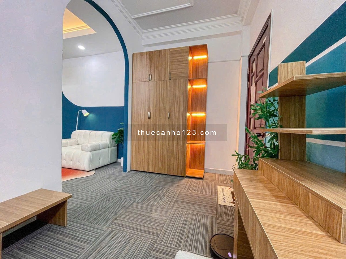 Căn hộ 1pn máy giặt riêng full nội thất tv ghế sofa Gần cv hoàng văn thụ lăng cha cả sân bay