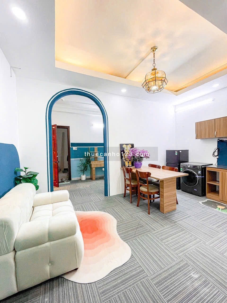 Căn hộ 1pn máy giặt riêng full nội thất tv ghế sofa Gần cv hoàng văn thụ lăng cha cả sân bay