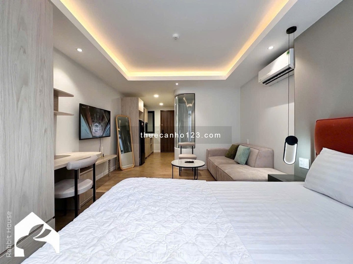 Cho Thuê Căn hộ Studio tách bếp Ban công – Full nội thất cao cấp – Máy giặt riêng – Chợ Phạm Văn Hai
