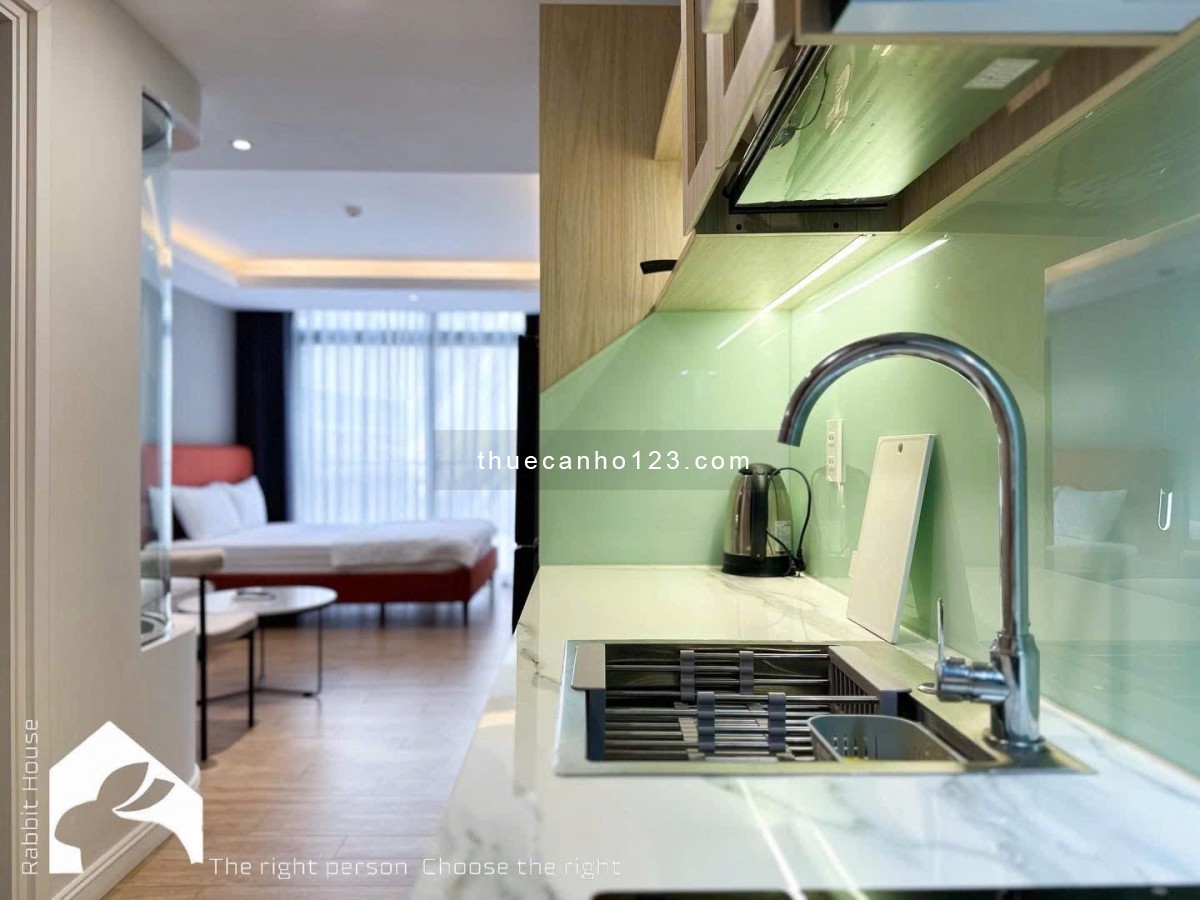 Cho Thuê Căn hộ Studio tách bếp Ban công – Full nội thất cao cấp – Máy giặt riêng – Chợ Phạm Văn Hai