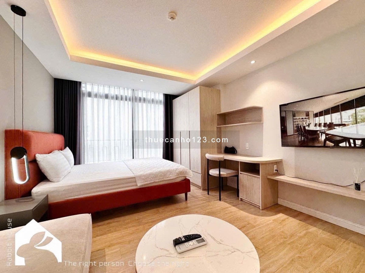 Cho Thuê Căn hộ Studio tách bếp Ban công – Full nội thất cao cấp – Máy giặt riêng – Chợ Phạm Văn Hai