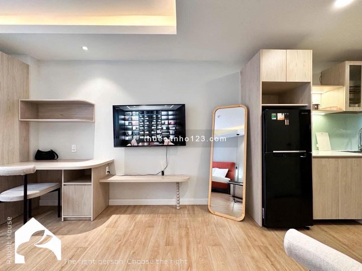 Cho Thuê Căn hộ Studio tách bếp Ban công – Full nội thất cao cấp – Máy giặt riêng – Chợ Phạm Văn Hai
