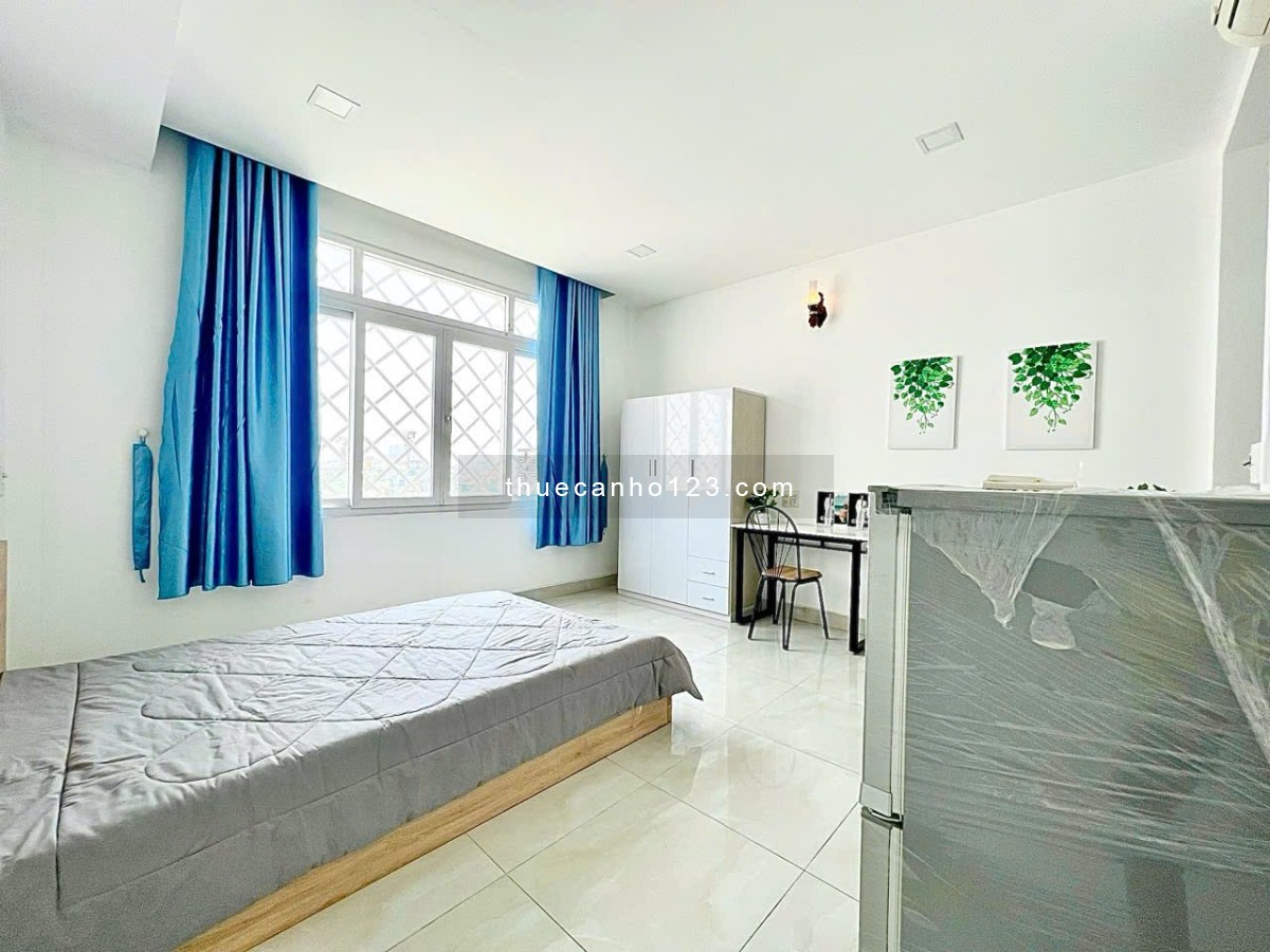 Cho thuê căn hộ Studio Cửa sổ thoáng Q4 gần ĐH Luật, ĐH Nguyễn Tất Thành, chợ 200, nhà thờ Xóm Chiếu