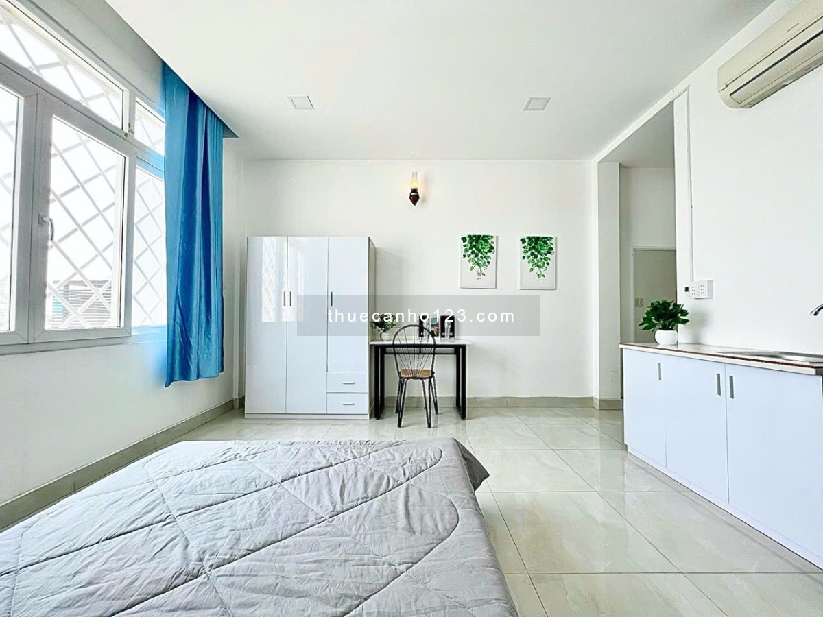 Cho thuê căn hộ Studio Cửa sổ thoáng Q4 gần ĐH Luật, ĐH Nguyễn Tất Thành, chợ 200, nhà thờ Xóm Chiếu