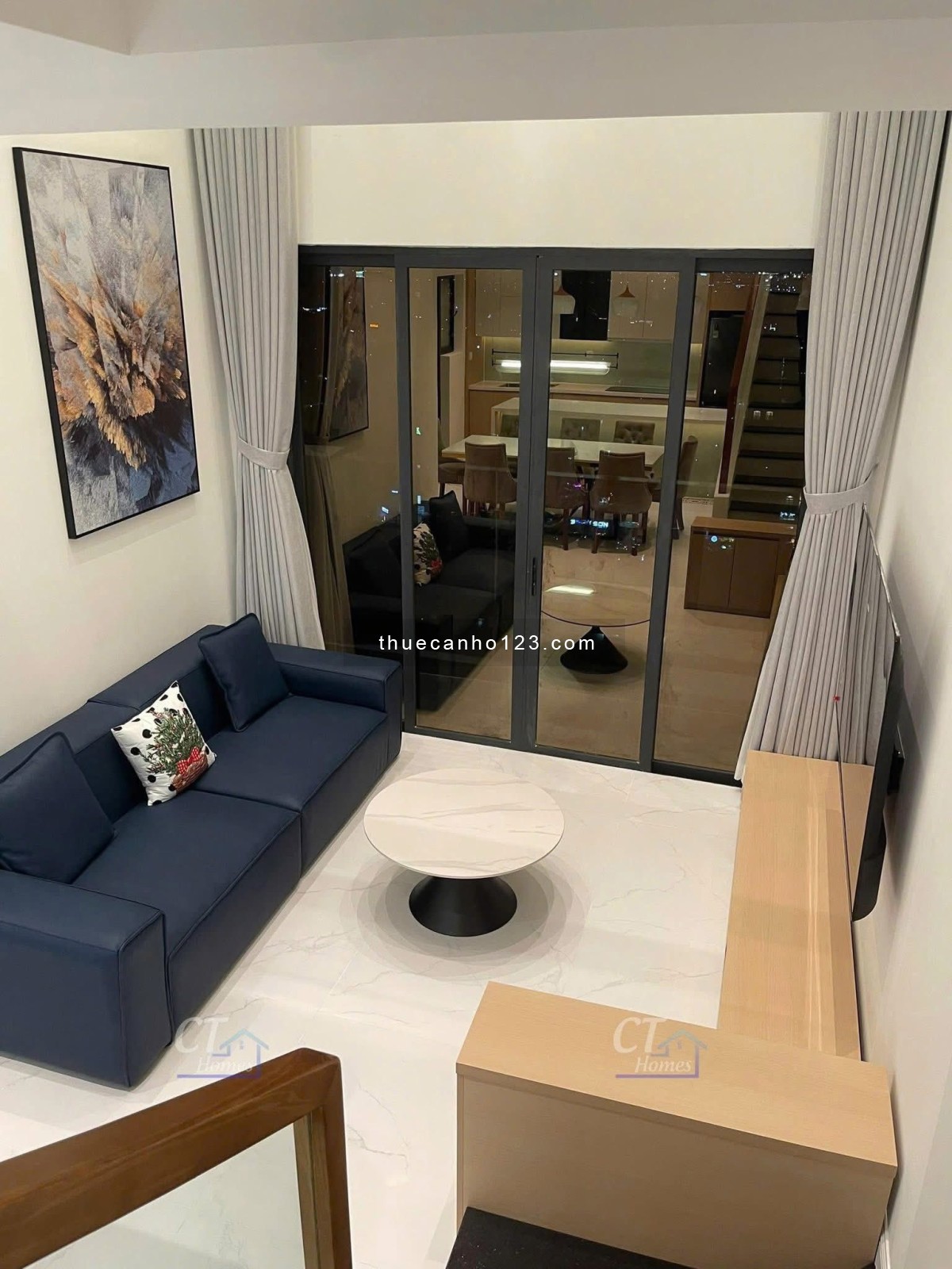 Cho thuê duplex 3PN, nội thất sang xịn 100% mới, 158m², giá 65 triệu