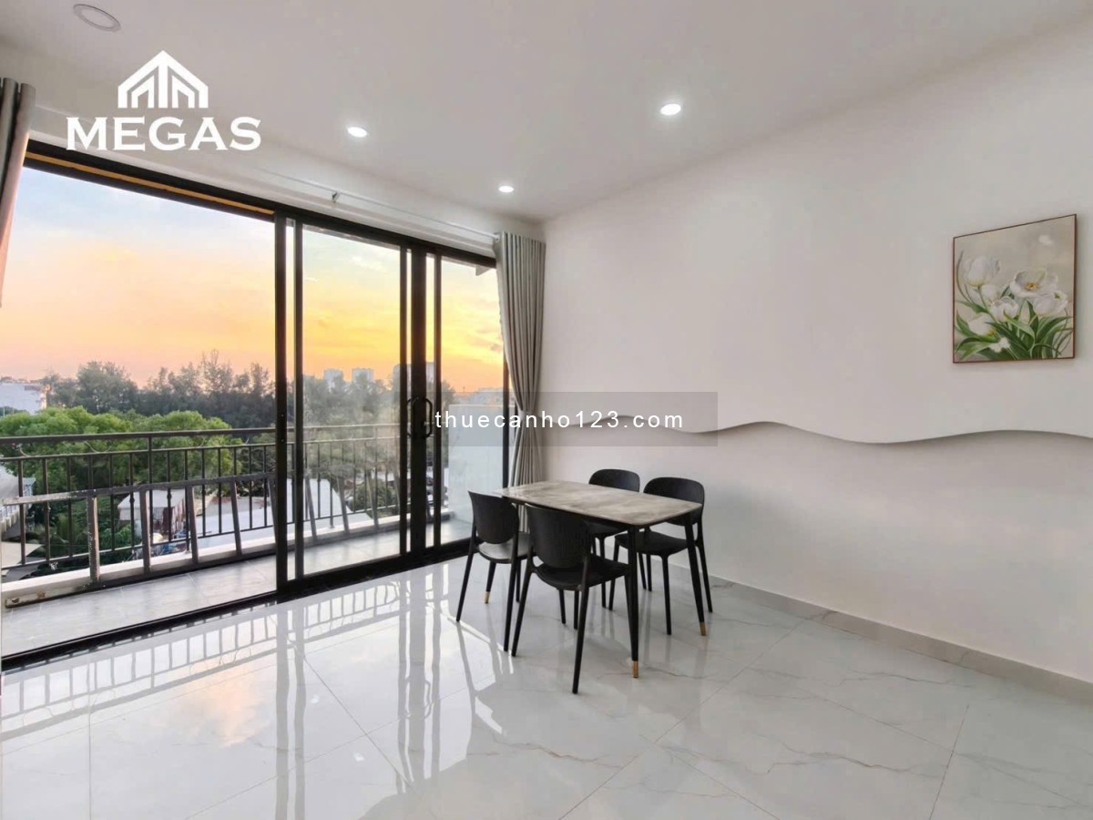 Cho Thuê Căn Hộ 1PN Ban Công, Tách Bếp – Full Nội Thất Cao Cấp – View Sân Bay – Gần Etown & ga T3