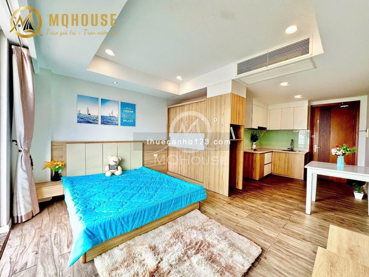 Cho Thuê Căn Hộ Studio Ban Công Rộng – Full Nội Thất – Máy Giặt Riêng – Gần Etown & Ga T3