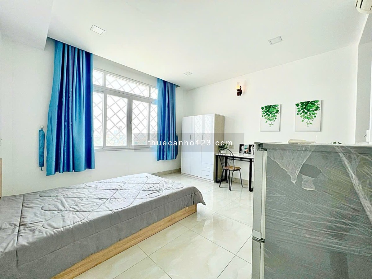 Cho thuê studio cửa sổ trời, gần chợ Xóm Chiếu, Đh Luật, Đh Nguyễn Tất Thành, cầu Kênh Tẻ,...