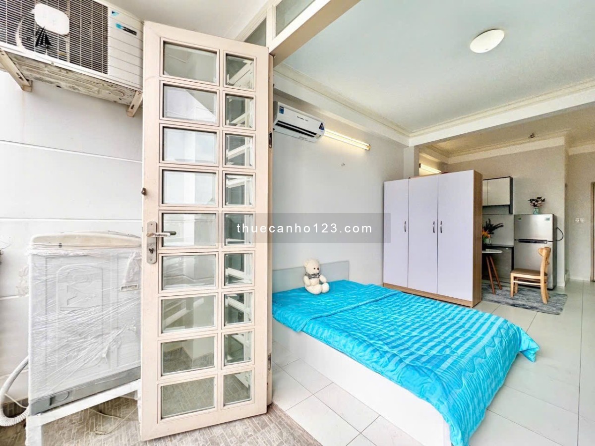 Căn hộ studio ban công full nội thất rộng 40m2 Gần lăng cha cả ngã tư bảy hiên quận tân bình