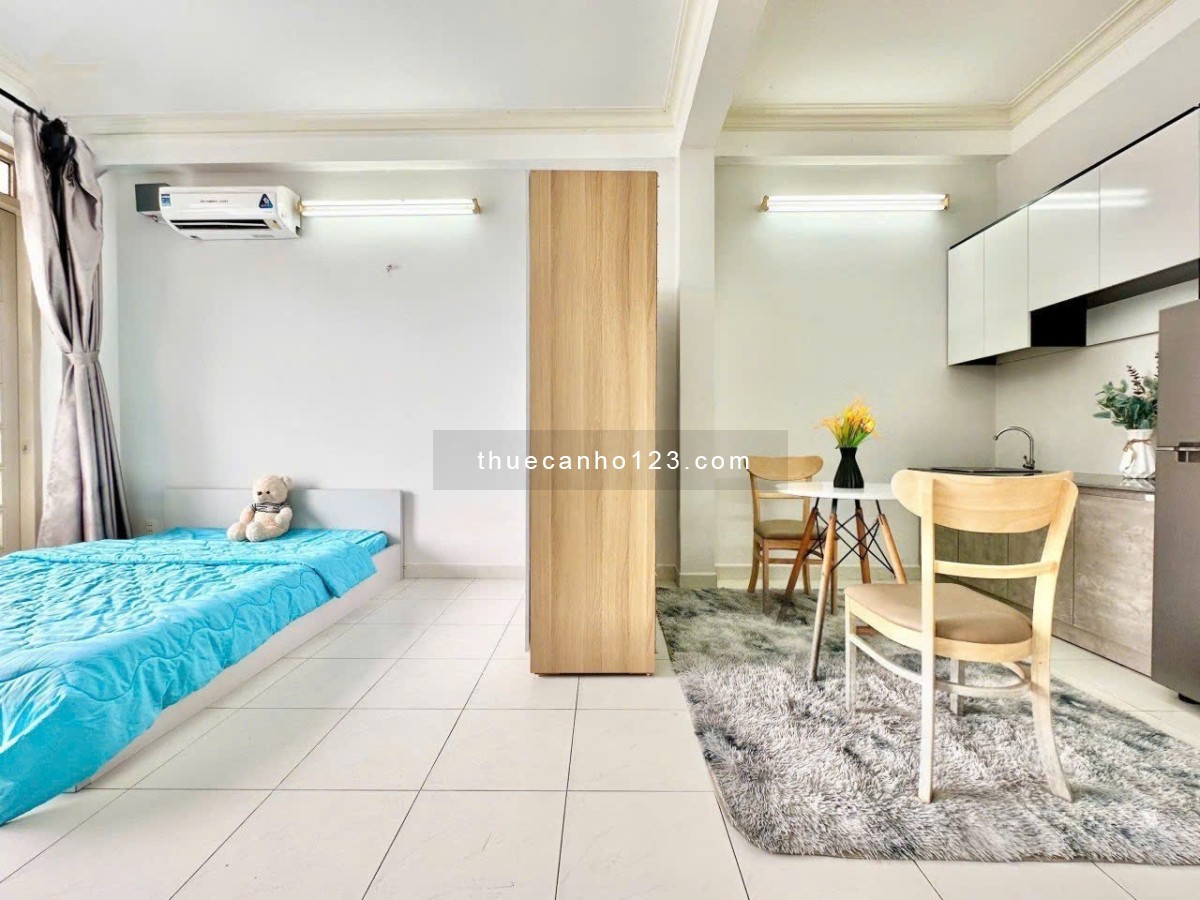 Căn hộ studio ban công full nội thất rộng 40m2 Gần lăng cha cả ngã tư bảy hiên quận tân bình