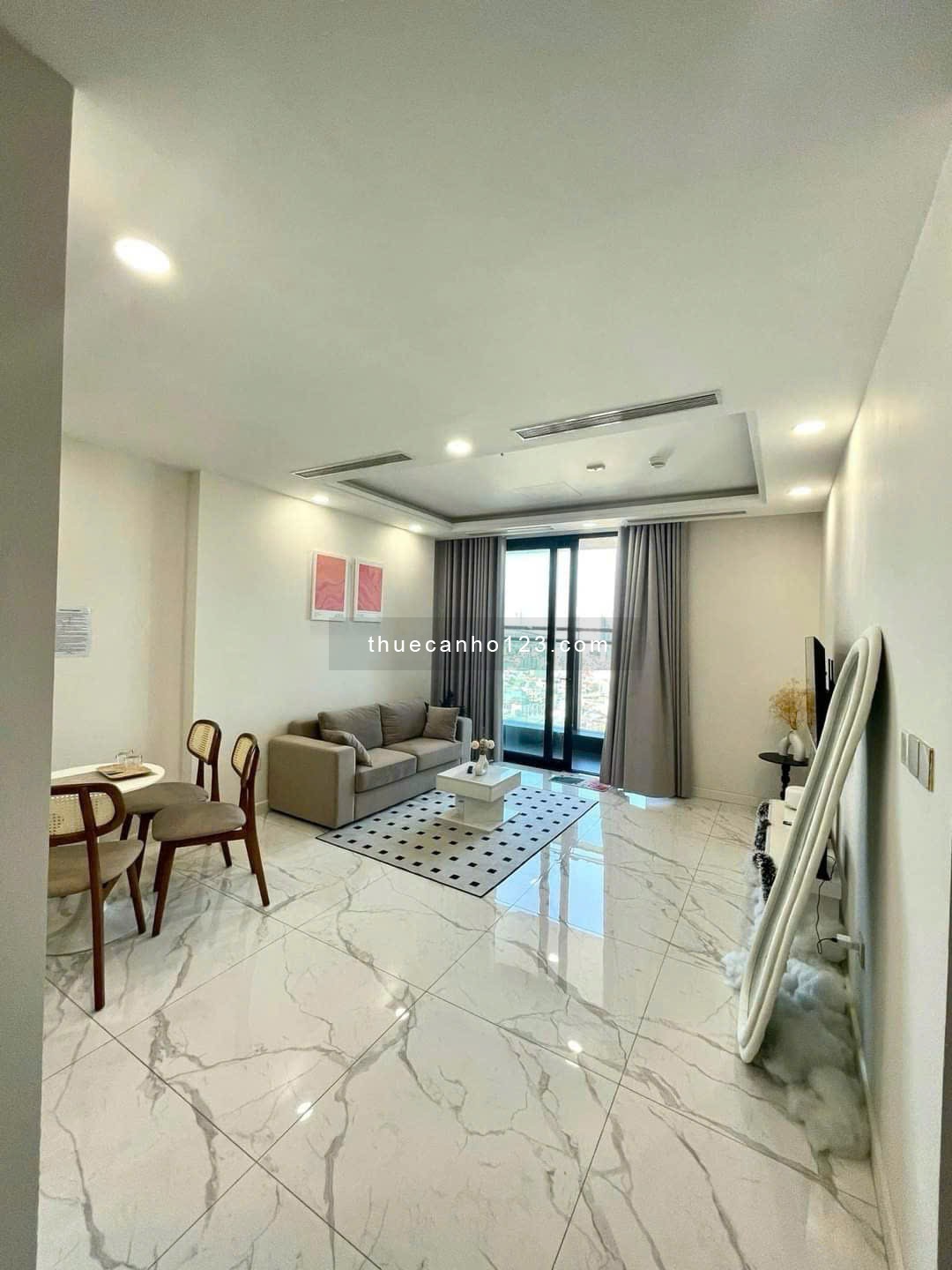 Cho thuê căn hộ 2PN +1 PLV, Diện tích 85.6m2, rộng rãi, tầng cao, nội thất đẹp