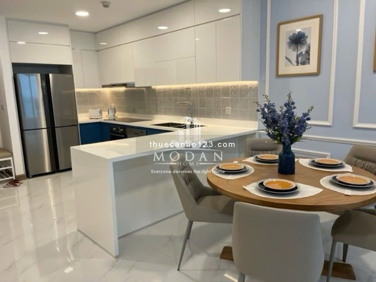 Cho thuê Sunwah Pearl 103m2, 2 phòng ngủ, full nội thất, có bồn tắm, view sông, tầng cao.