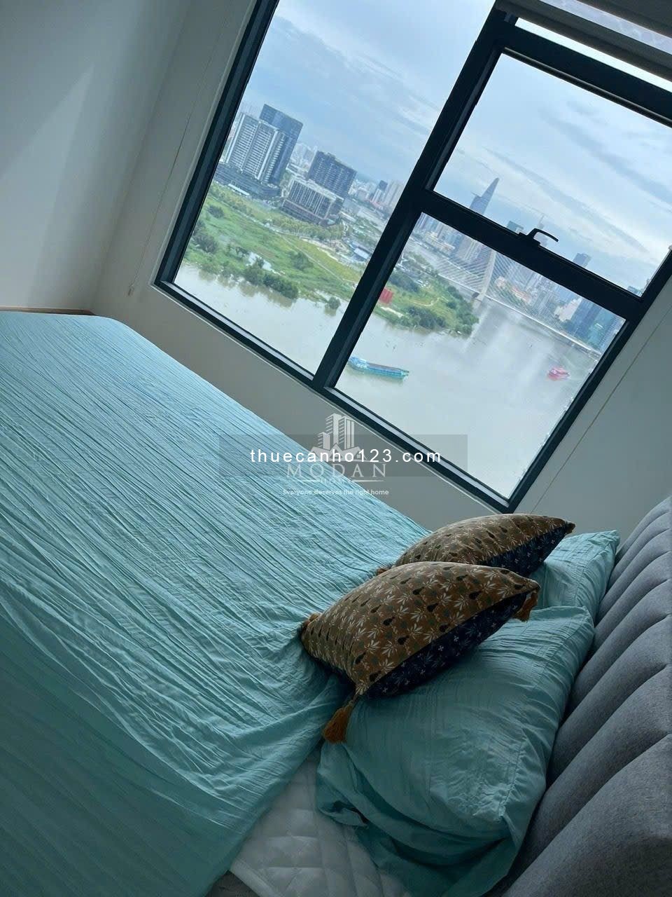 Cho thuê Sunwah Pearl 103m2, 2 phòng ngủ, full nội thất, có bồn tắm, view sông, tầng cao.