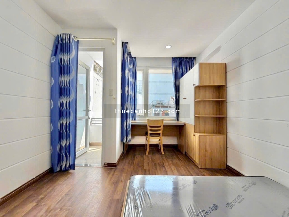 Căn hộ 1pn tách bếp ban công full nội thất rộng 40m2 gần cv hoàng văn thụ sân bay quận tân bình