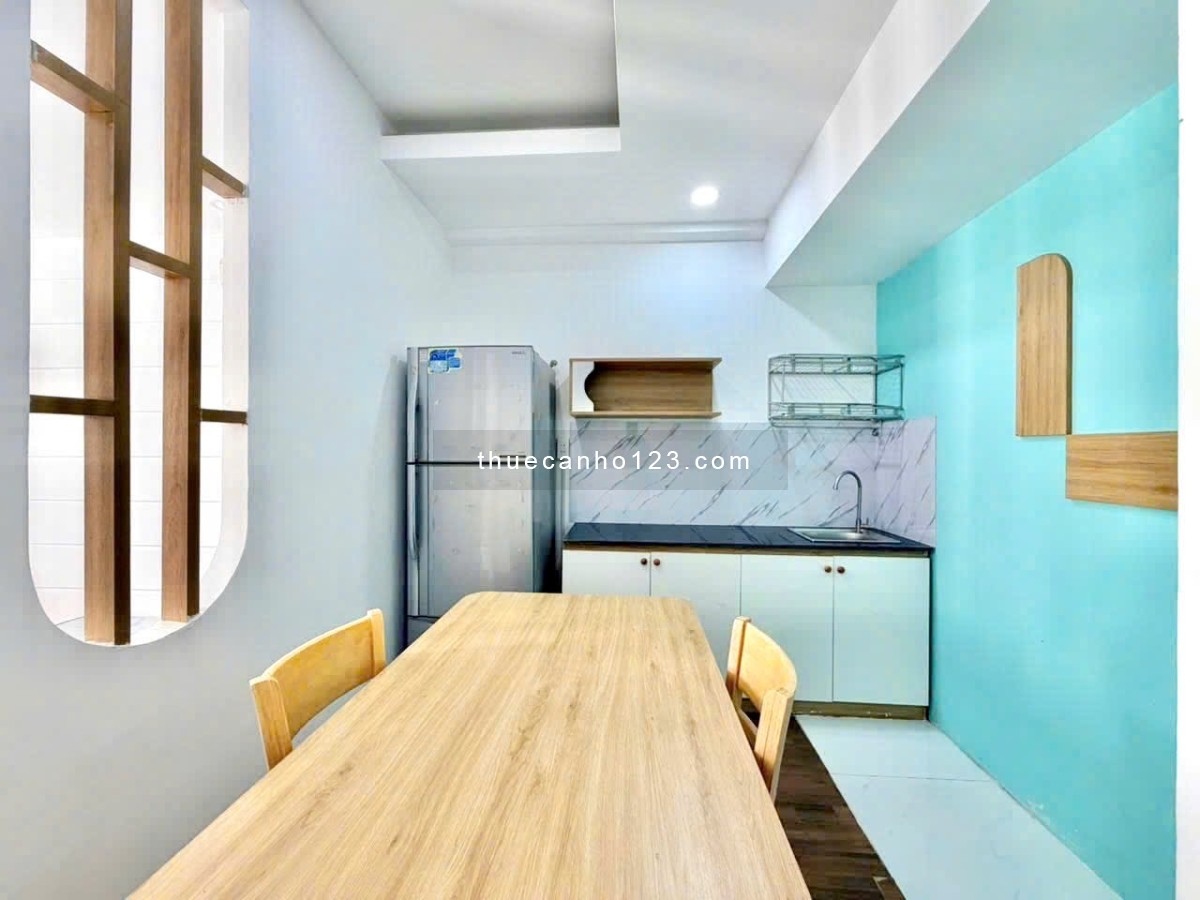 Căn hộ 1pn tách bếp ban công full nội thất rộng 40m2 gần cv hoàng văn thụ sân bay quận tân bình