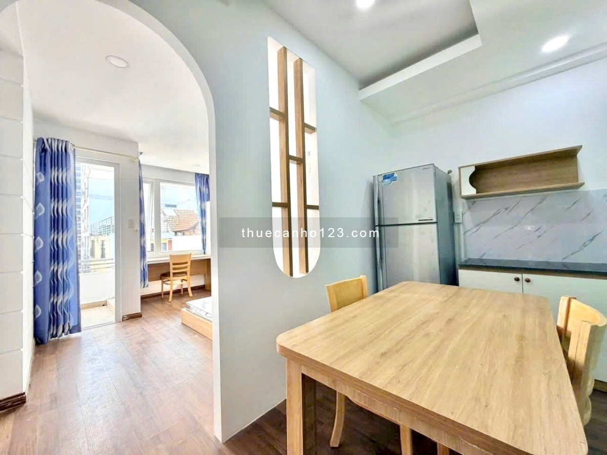 Căn hộ 1pn tách bếp ban công full nội thất rộng 40m2 gần cv hoàng văn thụ sân bay quận tân bình