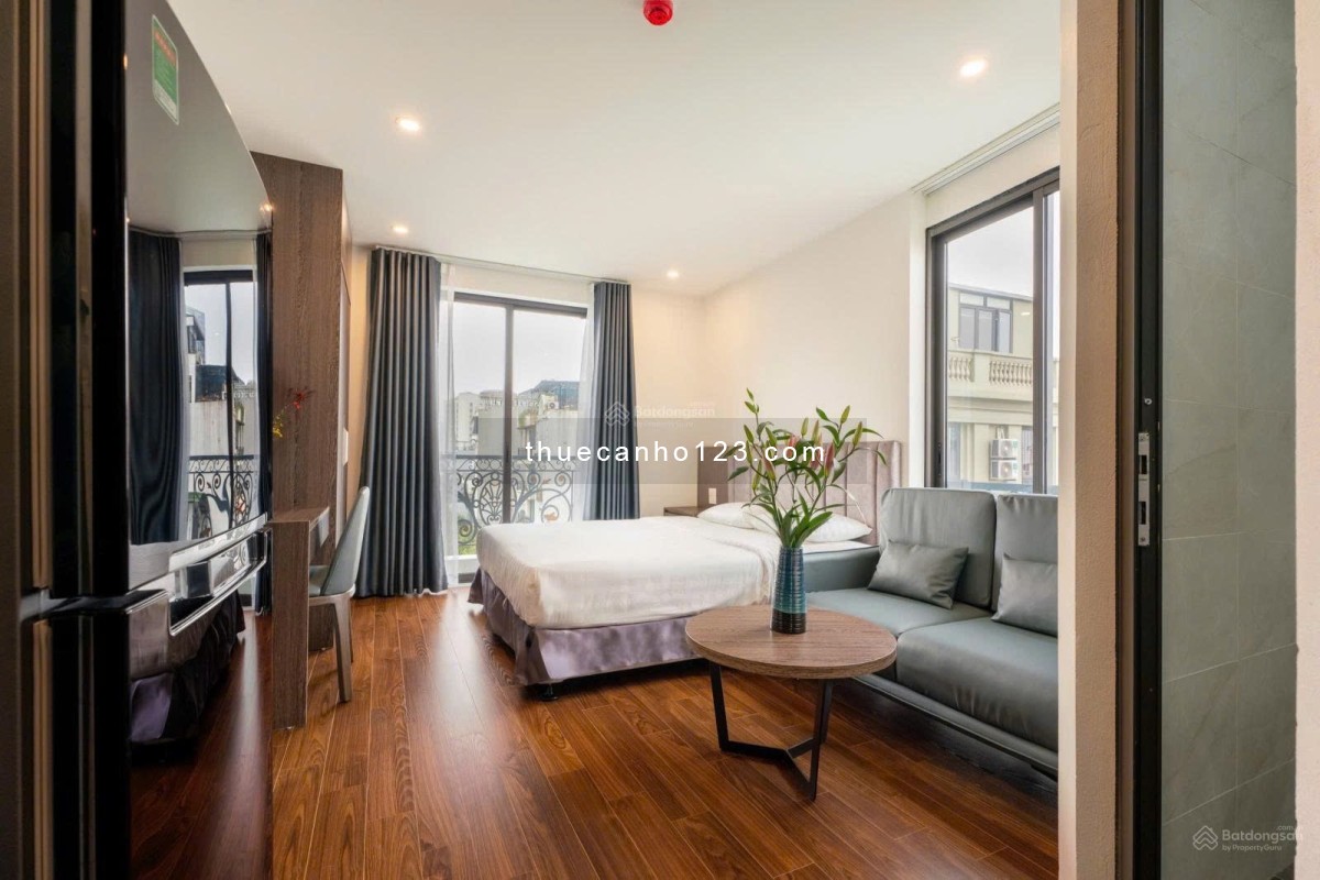 Căn hộ Studio ban công – Full nội thất, máy giặt riêng, view đẹp gần Công viên Hoàng Văn Thụ