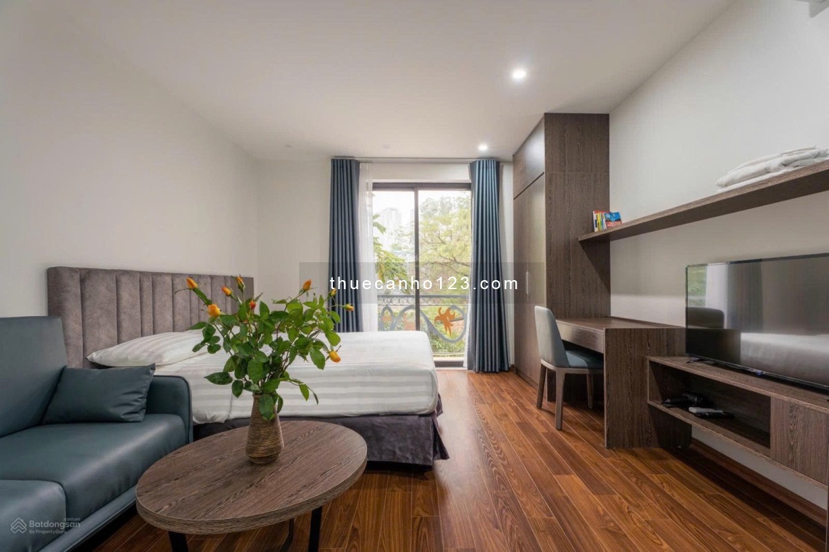 Căn hộ Studio ban công – Full nội thất, máy giặt riêng, view đẹp gần Công viên Hoàng Văn Thụ
