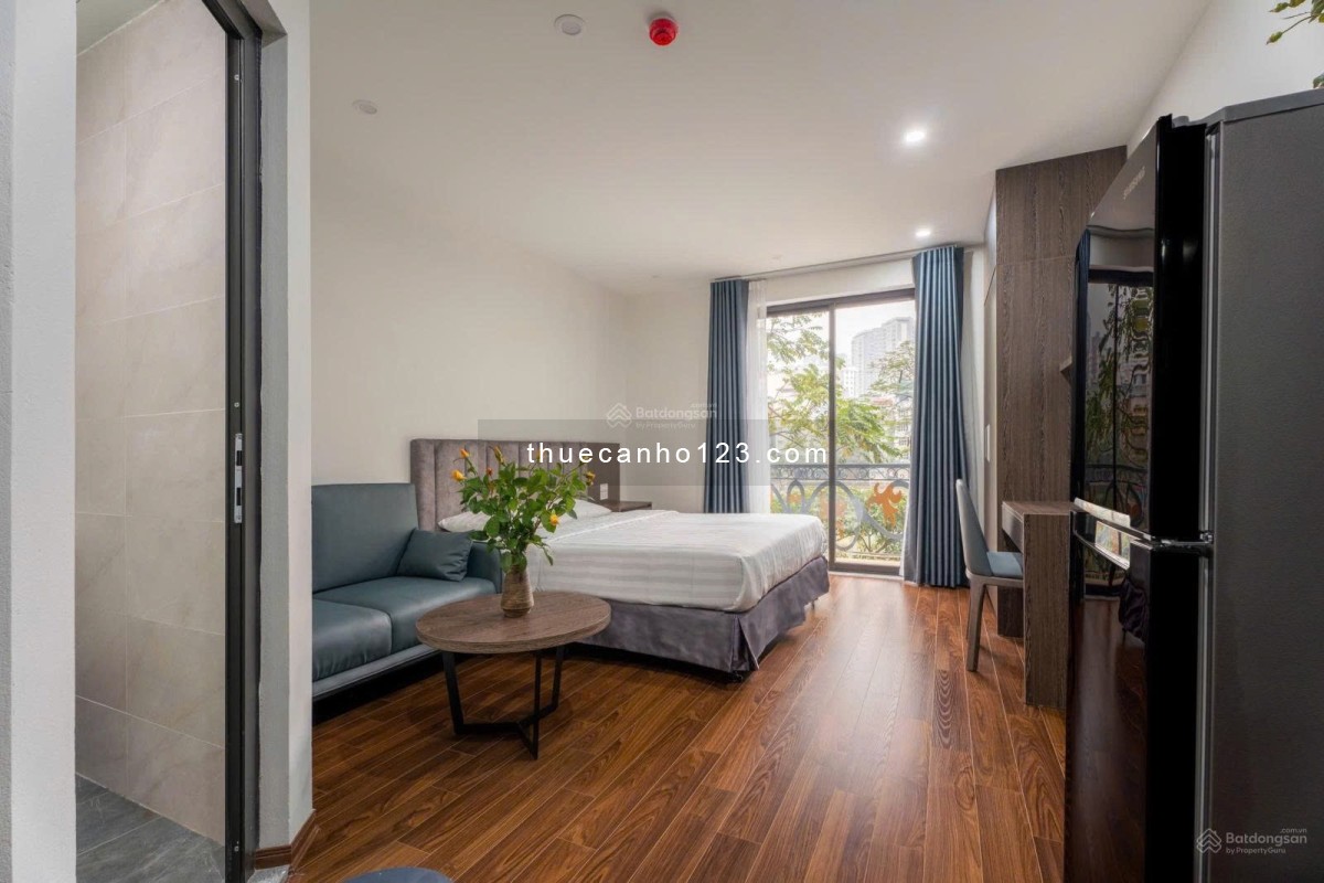 Căn hộ Studio ban công – Full nội thất, máy giặt riêng, view đẹp gần Công viên Hoàng Văn Thụ