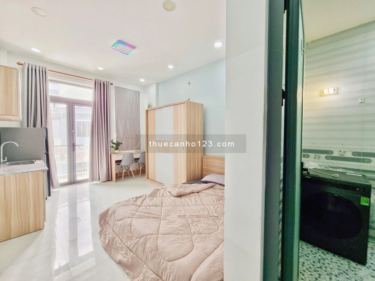 Căn hộ 1pn tách bếp ban công full nội thất gần sân bay tân sơn nhất cv Hoàng Văn Thụ Tân Bình
